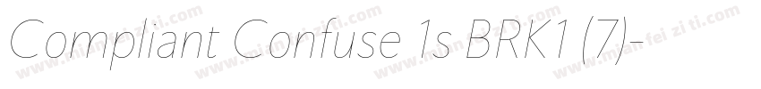 Compliant Confuse 1s BRK1 (7)字体转换